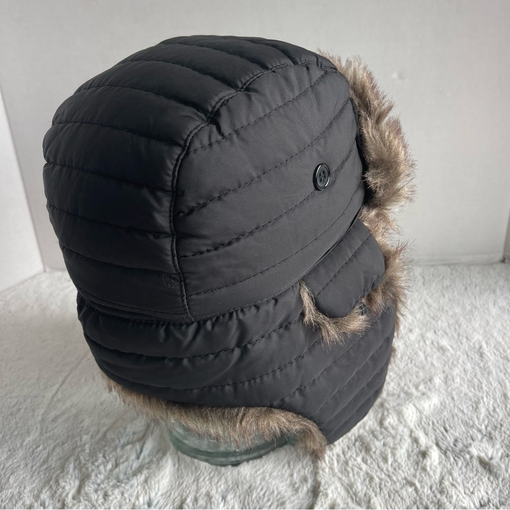 Men's Black and Brown Fur Trapper Hat - Picture 5 of 9
